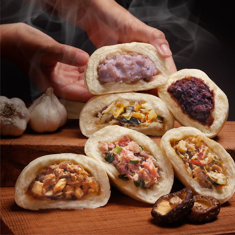 Free Shipping [Pinkoi Exclusive Combination] Steamed House Buns - Choose a combination of 9 bags (please note the taste) - อาหารคาวทานเล่น - อาหารสด 