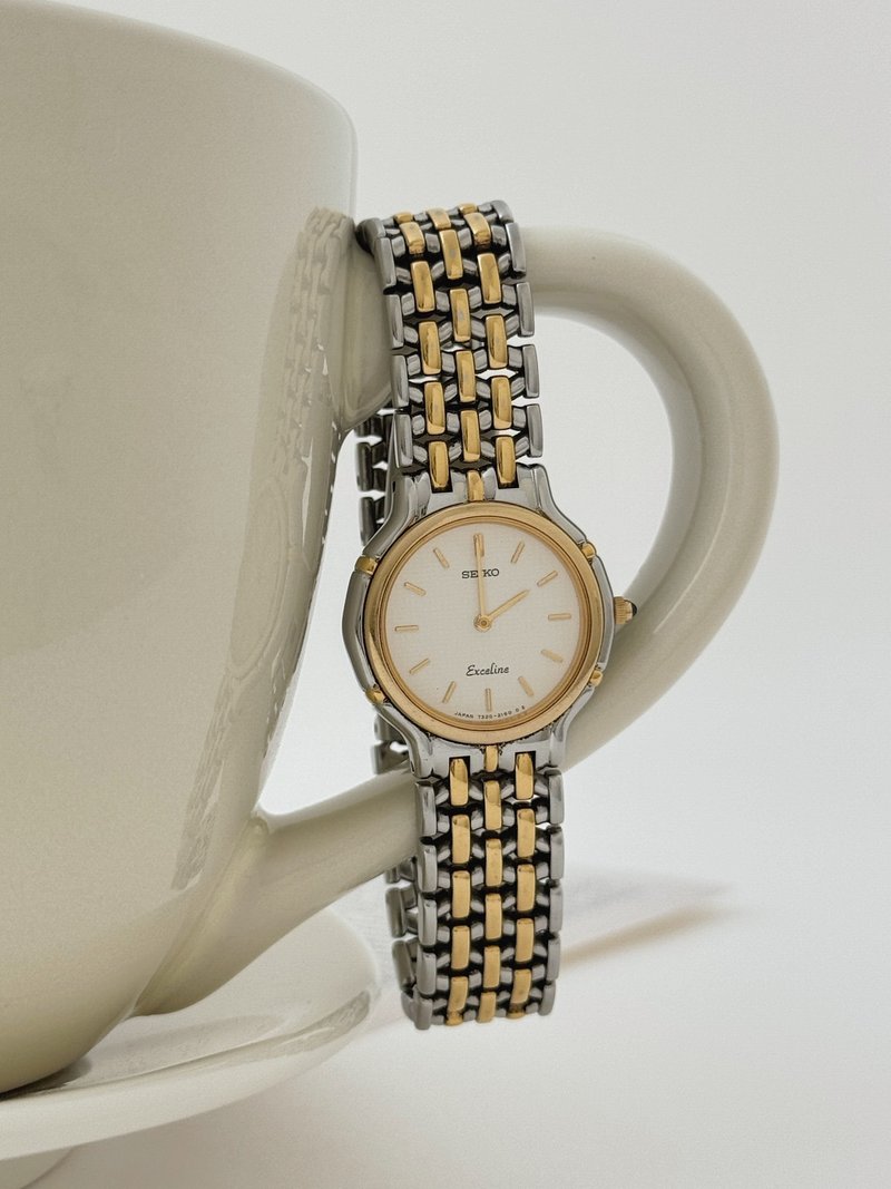 Vintage Seiko Exceline Two Tone Bracelet Watch - 女錶 - 其他金屬 