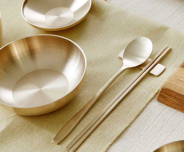 韓国真鍮食器スプーン箸セット4人前 - ショップ brassware 美顔ツール