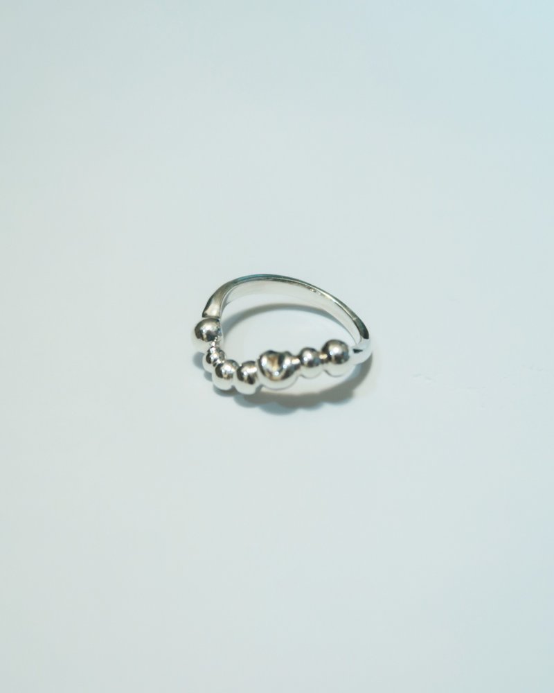 Meteorite sterling silver ring - แหวนทั่วไป - เงินแท้ สีเงิน