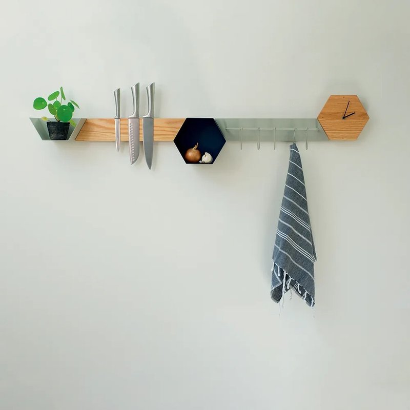 Design Bite Hexagon六角系列多用途套組 基本款 - 層架/置物架/置物籃 - 其他金屬 