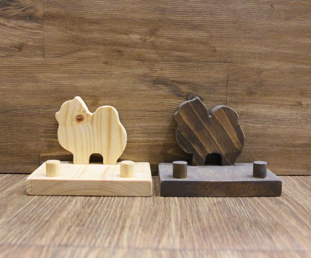 Wooden wooden log multifunctional animal shape small shelf