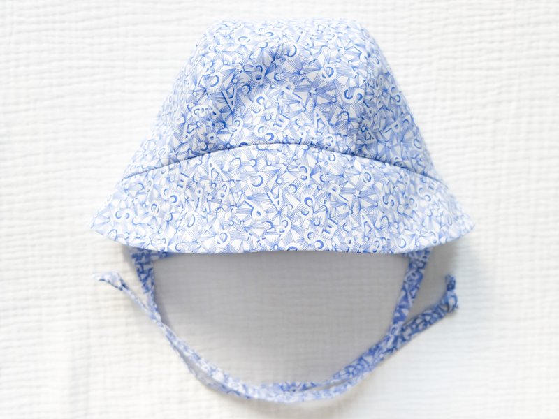 Liberty Fabrics Reversible Vintage Baby Bonnet - Spaceman - Baby Hats & Headbands - Cotton & Hemp Blue