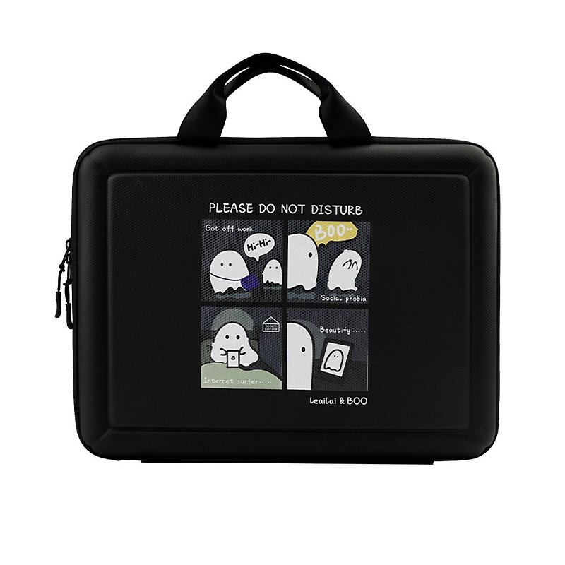 小幽靈日常 硬殼電腦包 手提包 通勤包 電腦保護 - 電腦袋 - 尼龍 