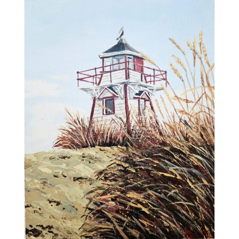 燈塔風景原創壓克力畫 作者 RinaArtSK - 壁貼/牆壁裝飾 - 其他材質 多色