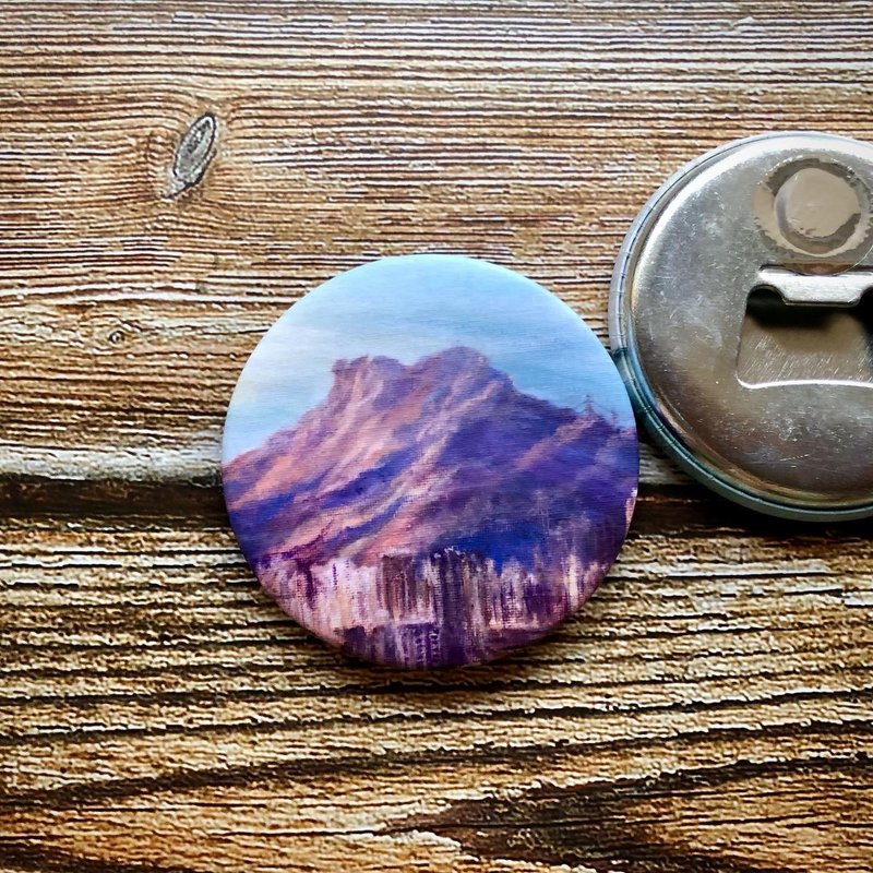 磁石貼開瓶器-獅子山 - 磁鐵 - 其他金屬 