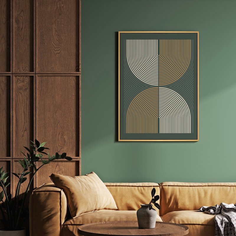 Geometry • Classic LineI-Wall Art, Home Decor, Geometric Prints, interior Design - Posters - Other Materials Green