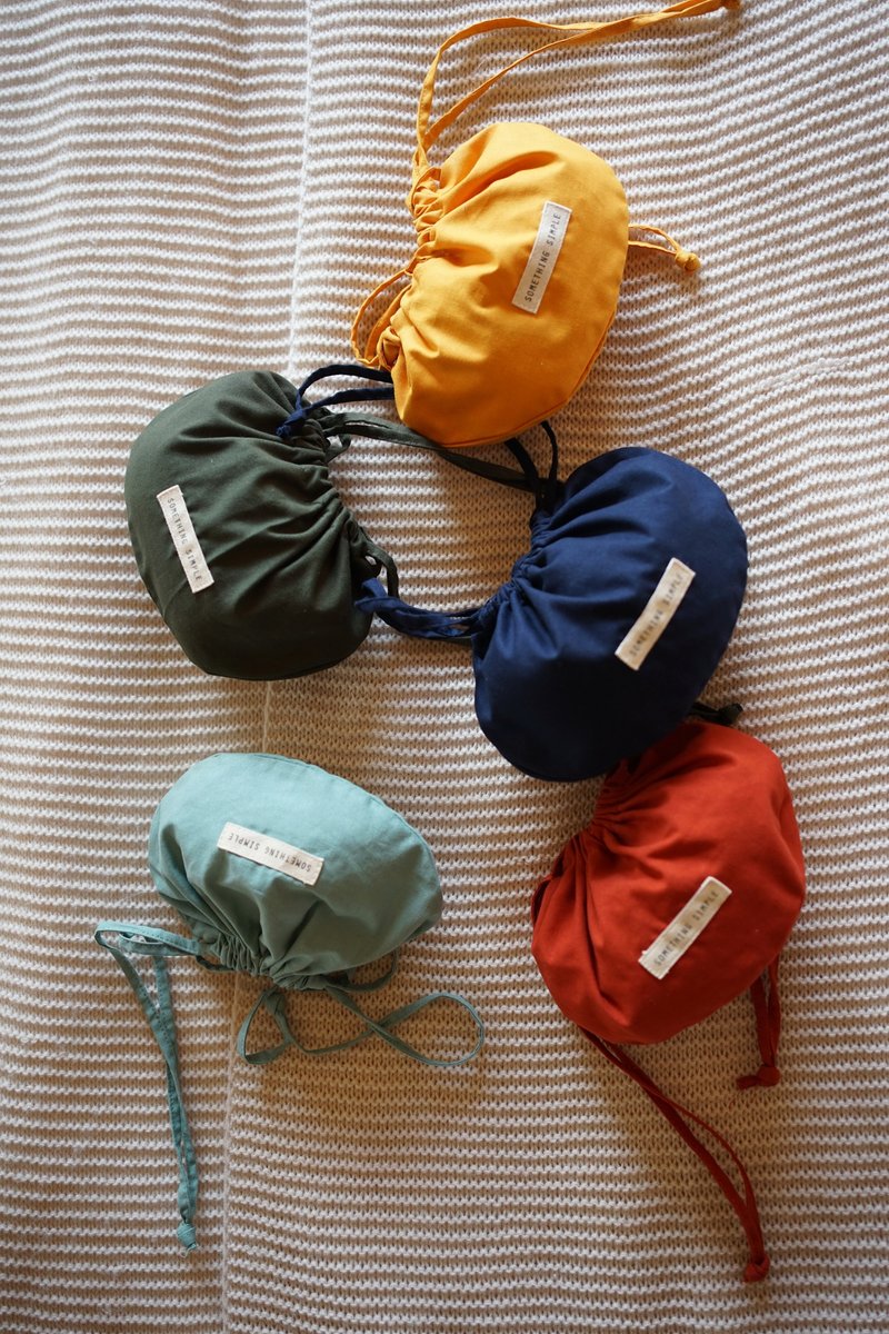 PAO - mini drawstring cotton bag - กระเป๋าหูรูด - ผ้าฝ้าย/ผ้าลินิน หลากหลายสี