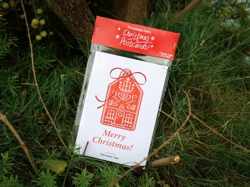 Steph's Art Shop 插畫聖誕卡片 (雙面x7) / Illustrated Xmas Card (2 Sided x7)