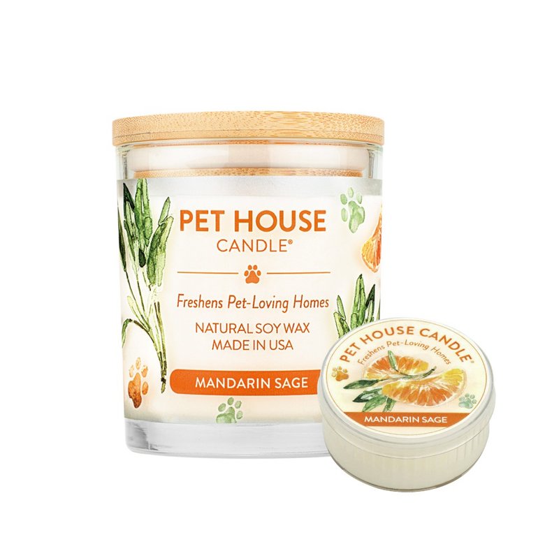 American PET HOUSE Indoor Deodorizing Pet Fragrance Candle-Sage - เทียน/เชิงเทียน - ขี้ผึ้ง 