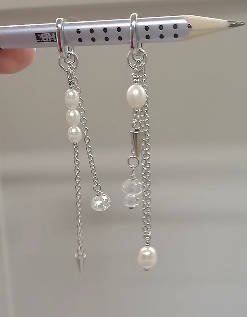 HappyShick Earrings with pearls and glass