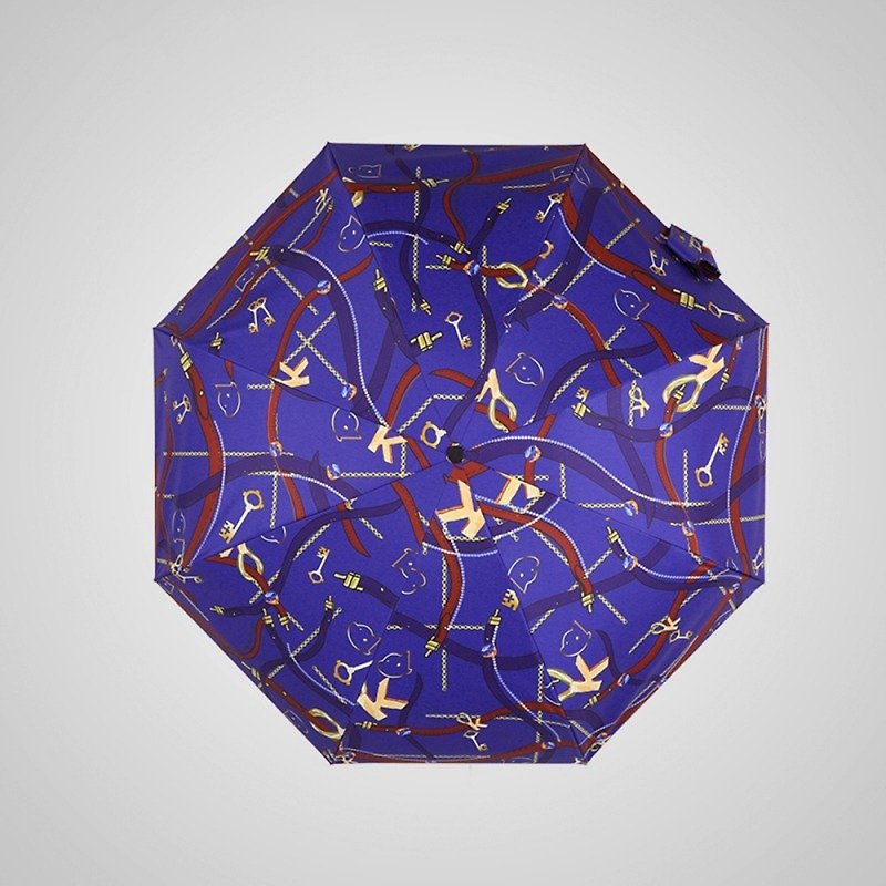 【德國kobold】抗UV矽膠頭系列-8K超輕巧-遮陽防曬五折傘-藍紫 - 雨傘/雨衣 - 其他材質 