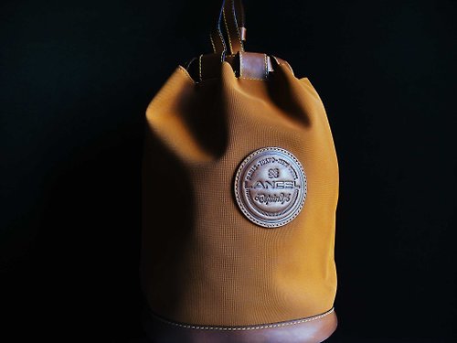 老時光OLD-TIME Vintage & Classic & Deco 【老時光 OLD-TIME】早期二手老包義大利製LANCEL水桶包