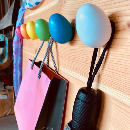 Bestar 木質文具禮品 Bestar 蛋造型掛勾 繽紛系列 裝飾掛勾 六入