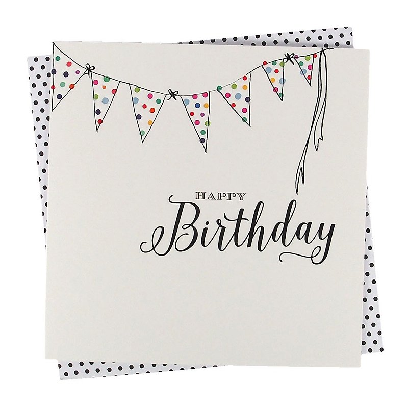 Hang the birthday blessing flag [Clare Maddicott INK card-birthday blessing] - Cards & Postcards - Paper Multicolor