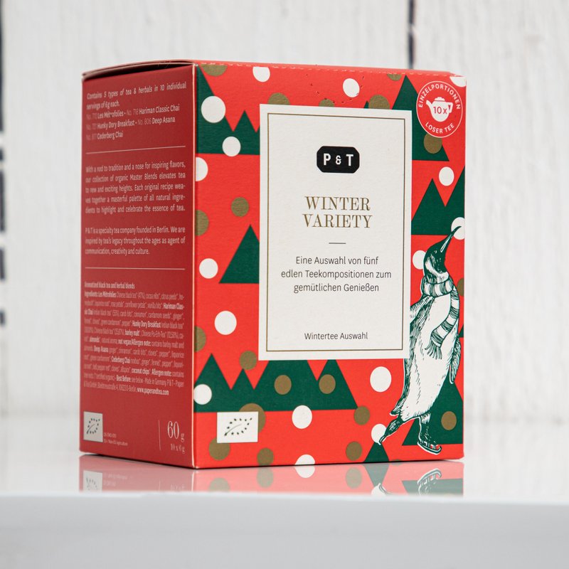 Winter Variety Box 10 Tea Sachets - Tea - Paper Red