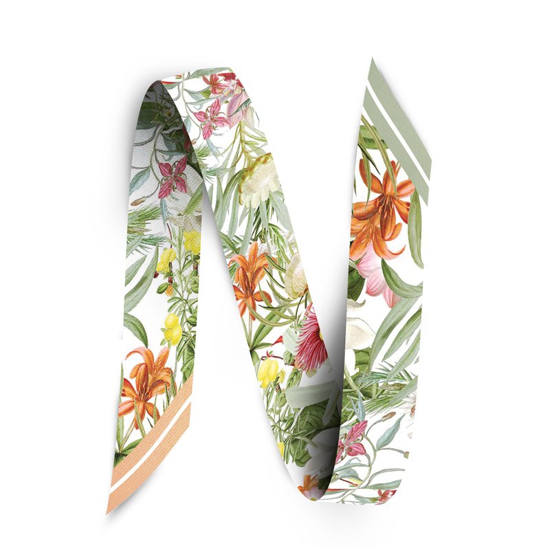 Botanical Twilly - Scarves - Silk Blue