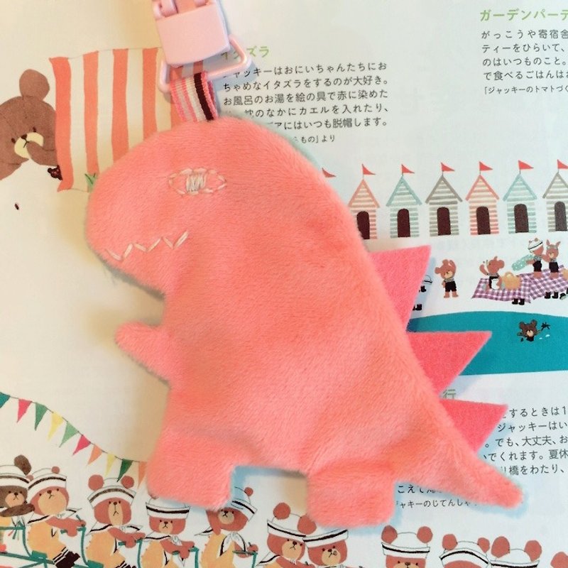Little pink dragon hand-made safe talisman bag / lucky bag - ซองรับขวัญ - ผ้าฝ้าย/ผ้าลินิน สึชมพู