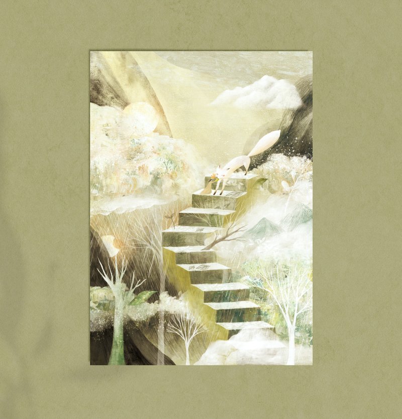 插畫明信片 - 永遠不離開 - 卡片/明信片 - 紙 