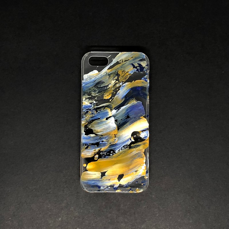Acrylic 手繪抽象藝術手機殼 | iPhone 5s/SE |  Hello Earth - 手機殼/手機套 - 壓克力 藍色