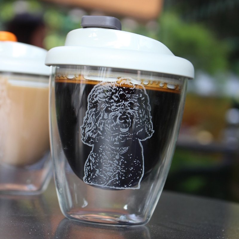 DYOW x Mao Shou Rescue Charity Sale | Customized Mao Kid Double Coffee accompanying glass - Mugs - Glass 