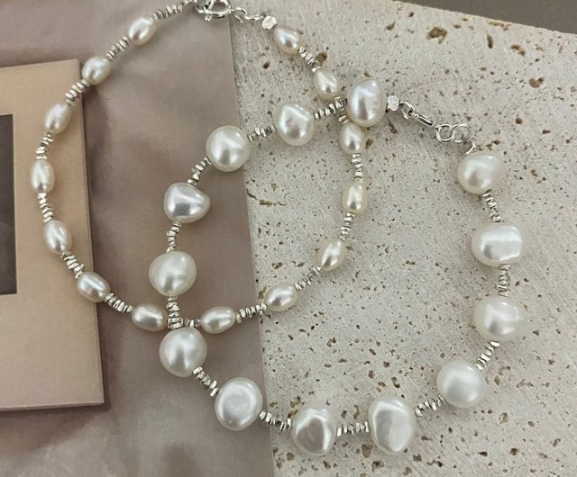 Crushed pearl clearance necklace