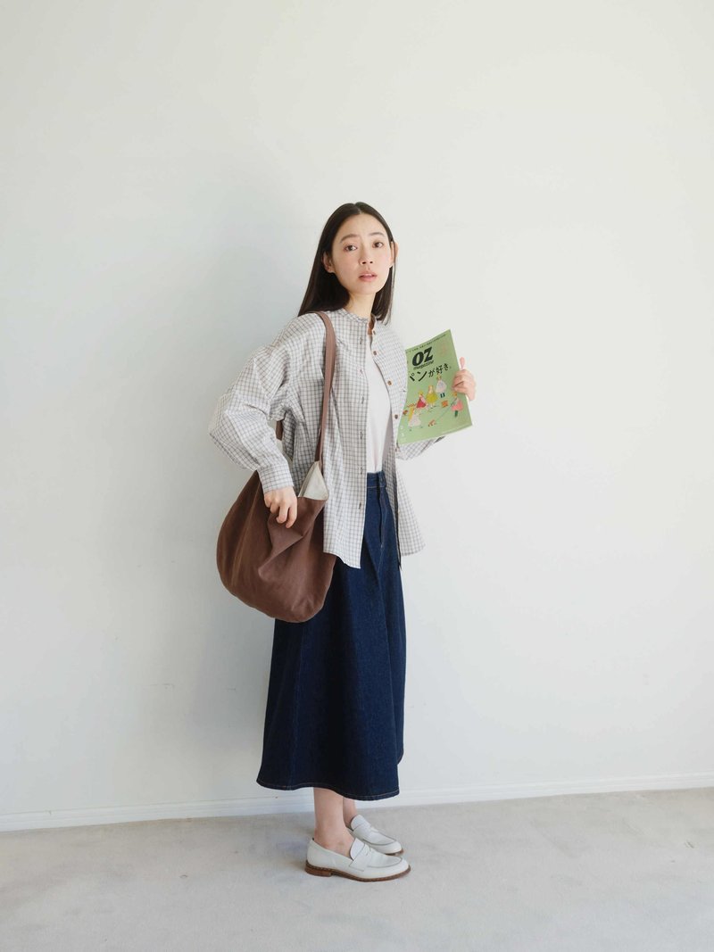 KOOW經典圓立領襯衫 鹽系色織水洗棉日系襯衫外套 - 女襯衫 - 棉．麻 多色