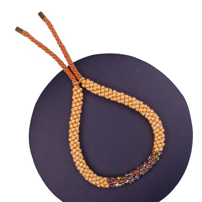 Sun Orange Bracelet made with Swarovski Crystals - Bracelets - Other Materials Orange