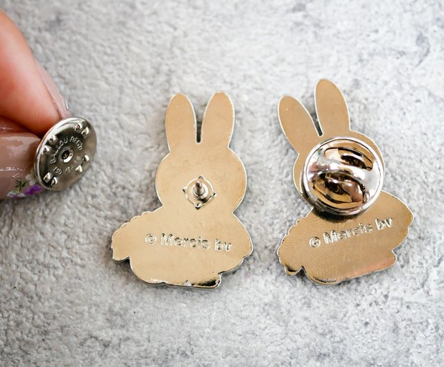 Pinkoi x miffy】押し花ピンバッチ - ショップ schaf* シャーフ