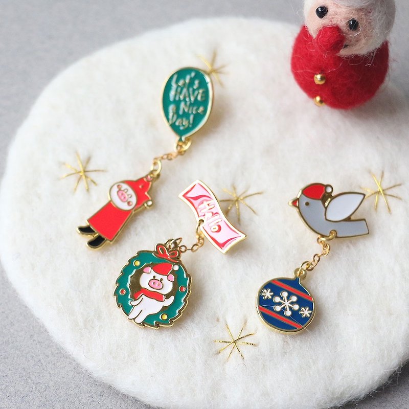UPICK original life Christmas New Year series Brooch Pin - Brooches - Other Metals Multicolor