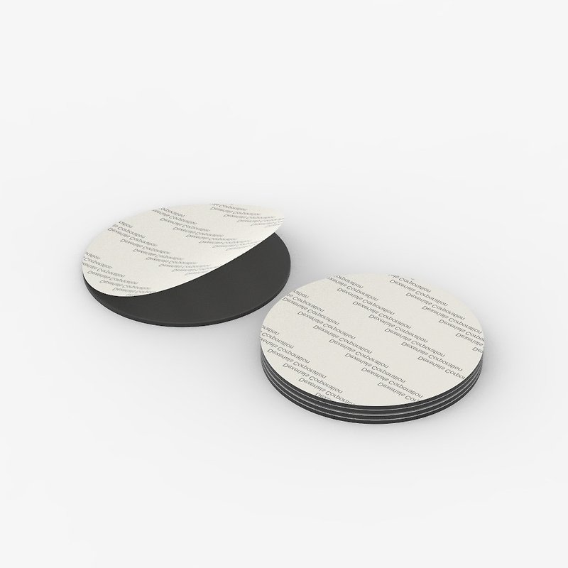 Silicone anti-slip pads, round, adhesive, 75mm, 5 pieces - อื่นๆ - ซิลิคอน สีดำ