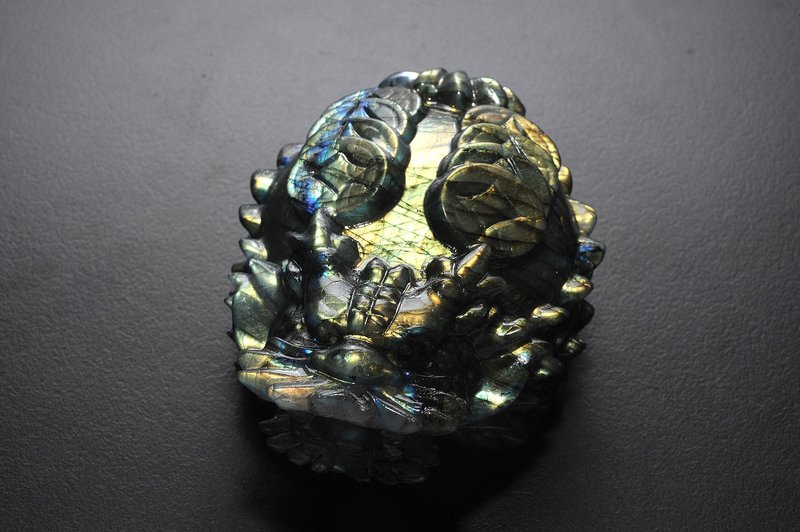 拉長石強光龍龜(原礦、寶石、水晶、擺件)收藏級 - 擺飾/家飾品 - 寶石 