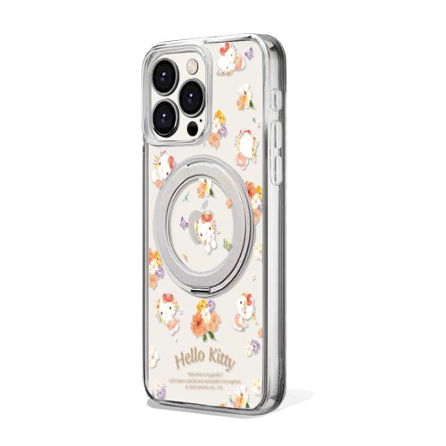 apbs 雅品仕 水晶彩鑽手機殼 三麗鷗 iPhone16/15/14/13軍規360旋轉磁吸立架手機殼-花季凱蒂