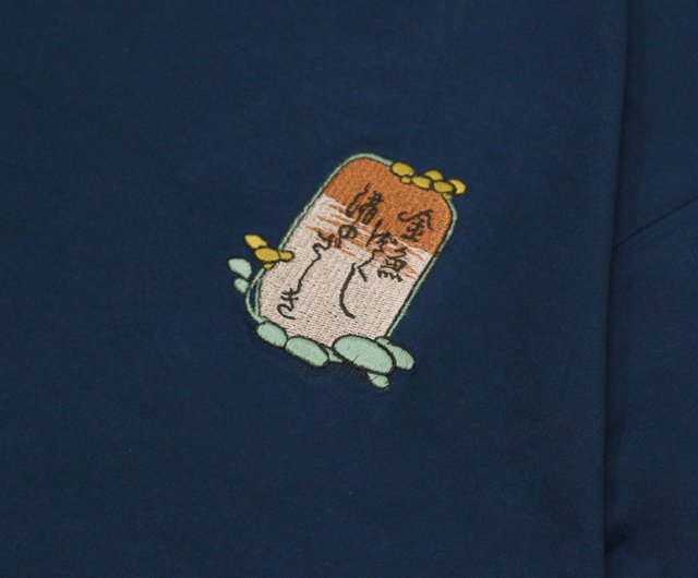 浮世絵金魚刺繍Tブルー - ショップ XRAGE（エックスレージ） T
