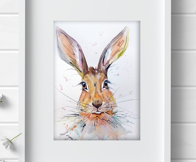 2種類選べる オーダー受付 絵画風 猫柄、うさぎ柄 - 通販 