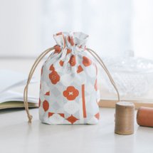 Drawstring bag/Glass Begonia No. 12/Spring Plum Red/Classic New Color III