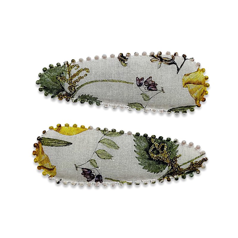 Australian Josie Joan's handmade floral fabric hairpin (S) - MELISSA - เครื่องประดับผม - ผ้าฝ้าย/ผ้าลินิน 