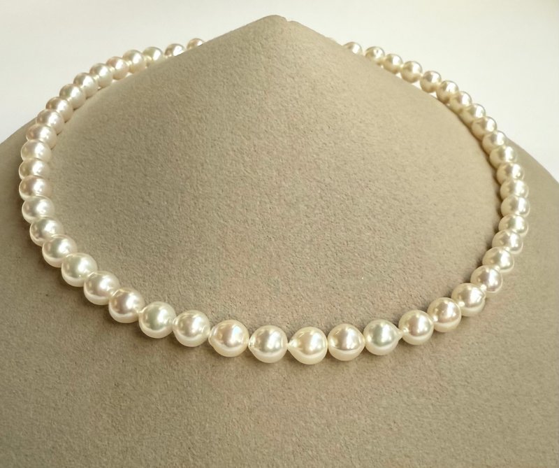 Akoya pearl  necklace sea pearl - 項鍊 - 珍珠 白色