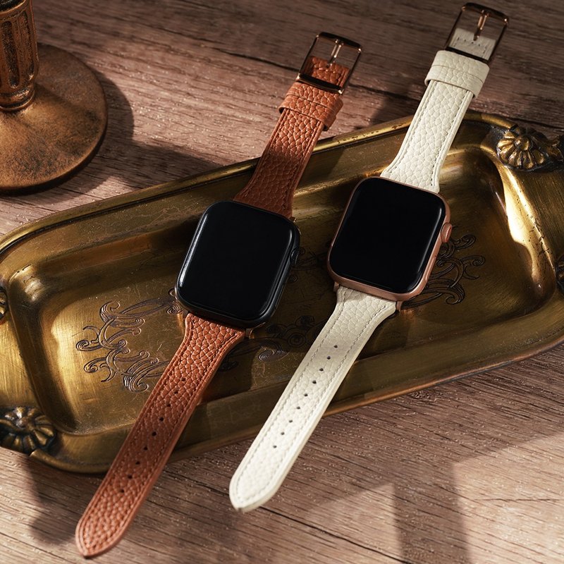 Apple watch - pebbled leather strap - อุปกรณ์เสริมอื่น ๆ - หนังแท้ 