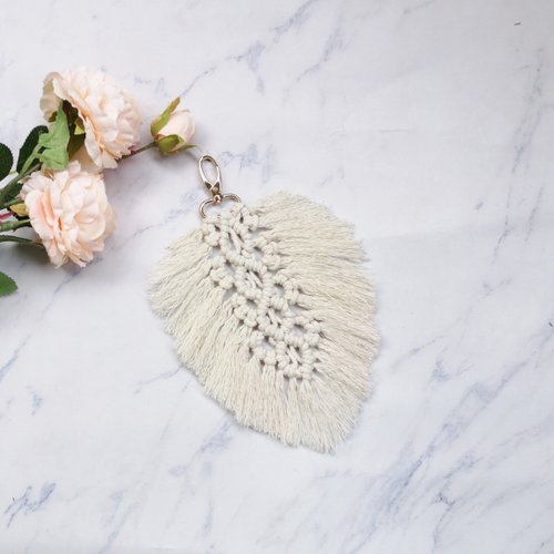 CHRIS Art Studio 花邊結流蘇鑰匙掛飾【Macrame Keychain 】