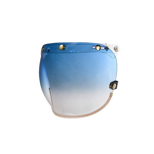 Feture 飛喬安全帽 乳白皮革TOP PP風鏡-漸層藍色