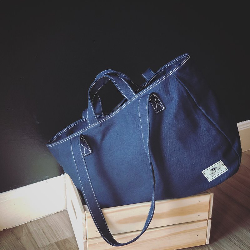 Carry all tote - Navy blue - Handbags & Totes - Cotton & Hemp Blue
