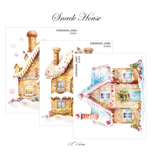 honne market snack house 3types MIX - cute stickers (soranhan haru)