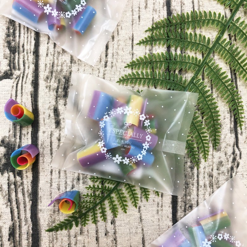 彩虹捲捲皂 (10顆入/短版) - 肥皂/手工皂 - 植物．花 多色