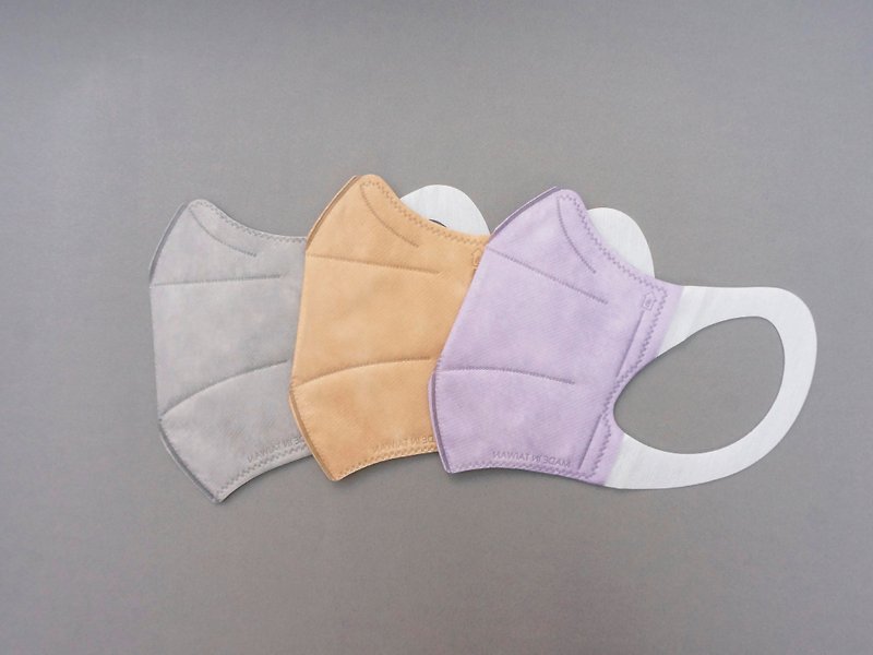 [Made in Taiwan by Yi Lun] Light Color Morandi Stereoscopic Medical Mask 2.0 (30pcs/10pcs of 3 Colors) - Face Masks - Other Materials Gray