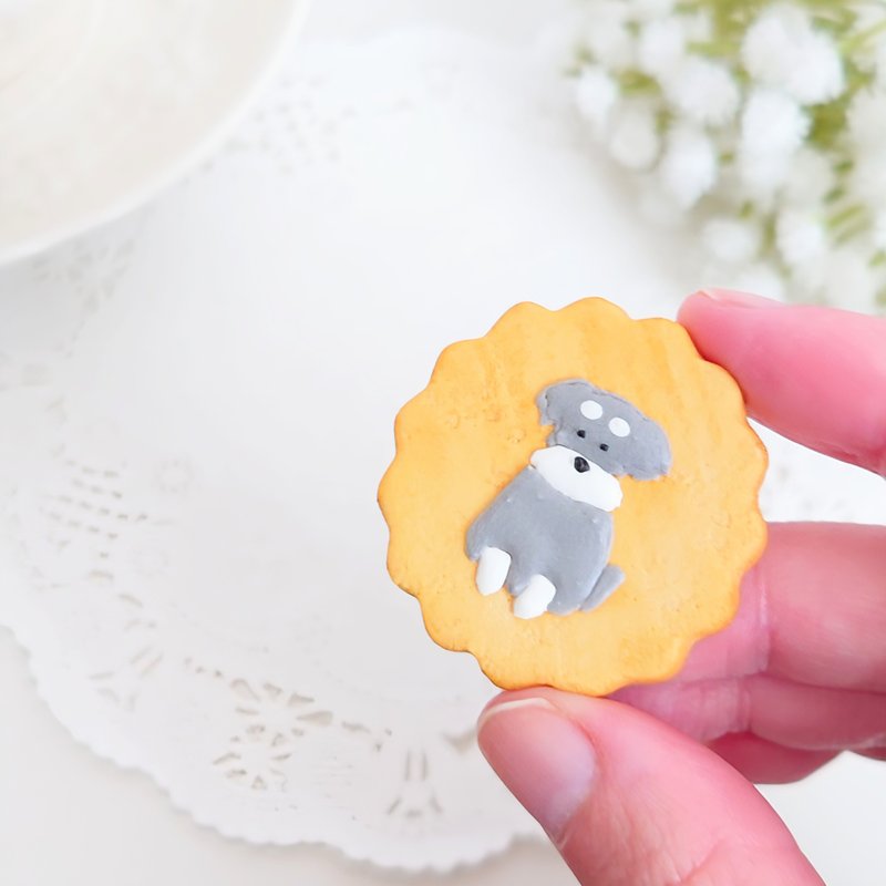 Miniature Schnauzer Brooch - Brooches - Clay Gray