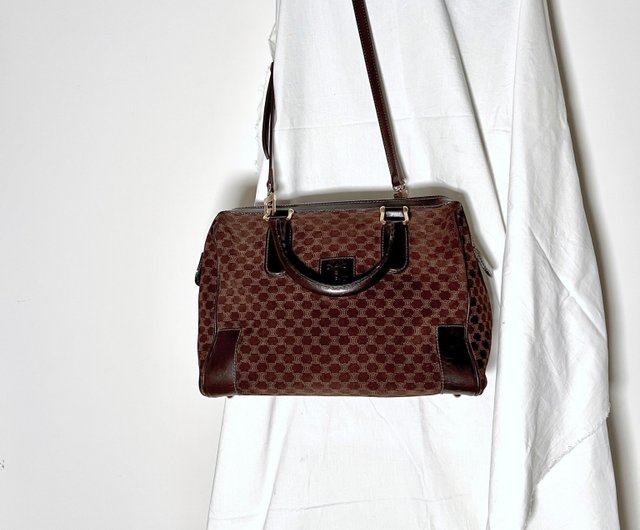 【レア】CELINE セリーヌ　スエード　ブラウン　ボストンバッグ　トリオンフ RARE TO GO 中古 | セリーヌ アルクドゥトリオンフ スエード