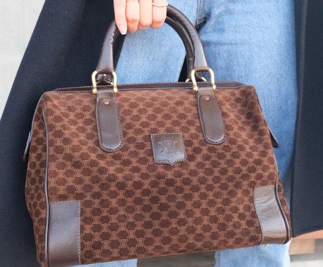 【レア】CELINE セリーヌ　スエード　ブラウン　ボストンバッグ　トリオンフ RARE TO GO 中古 | セリーヌ アルクドゥトリオンフ スエード