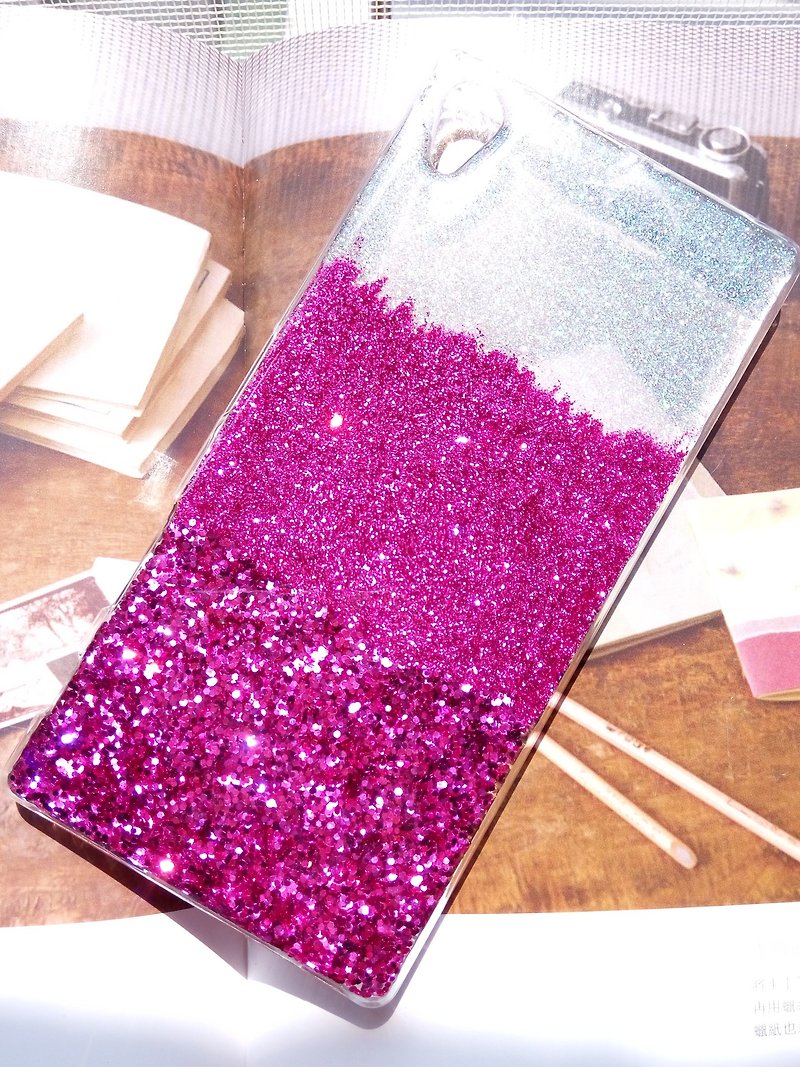 Handmade phone case, Sony Xperia Z5 P, Shiny Pink - Phone Cases - Plastic Pink