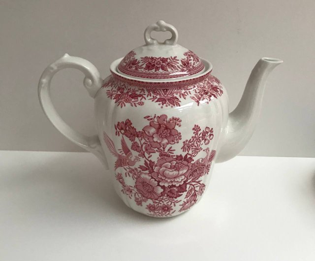 Villeroy and Boch Tea Set Red Fasan - Shop HappyDuckVintage